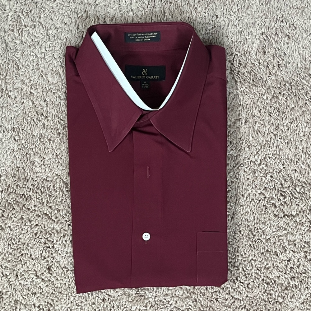 New Men’s Long Sleeved Button Down Shirt by Valerio Garati in Size XL